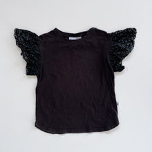 Load image into Gallery viewer, Minti Black T-Shirt Lace Details (5y)
