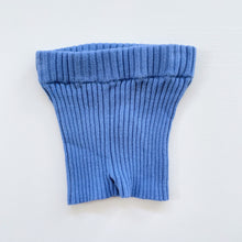 Load image into Gallery viewer, Grown Organic Cotton Knit Rib Shorts Blue (0-3m)
