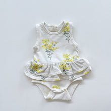 Load image into Gallery viewer, Wilson &amp; Frenchy Organic Romper Yellow Floral (3-6m)
