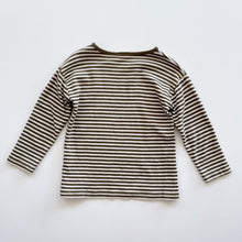 Load image into Gallery viewer, Jamie Kay Organic Arnold L/S Top Narrow Stripe Deep Olive/Soft Clay (5y)
