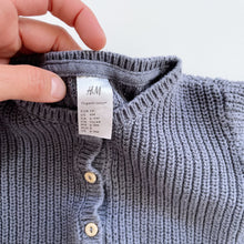 Load image into Gallery viewer, H&amp;M Organic Knit Jumper Pants Blue (6-9m)
