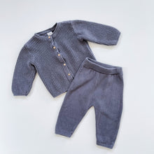 Load image into Gallery viewer, H&amp;M Organic Knit Jumper Pants Blue (6-9m)
