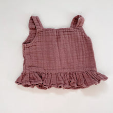 Load image into Gallery viewer, Jamie Kay Muslin Top Frill Berry (1y)
