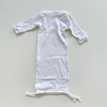 Load image into Gallery viewer, Dimples Organic Sleeping Gown White (newborn)

