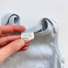 Load image into Gallery viewer, Nature Baby Organic Singlet Bodysuit Blue Whales (1y)
