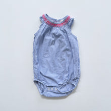 Load image into Gallery viewer, OshKosh Romper Blue Pinstripes (6-12m)
