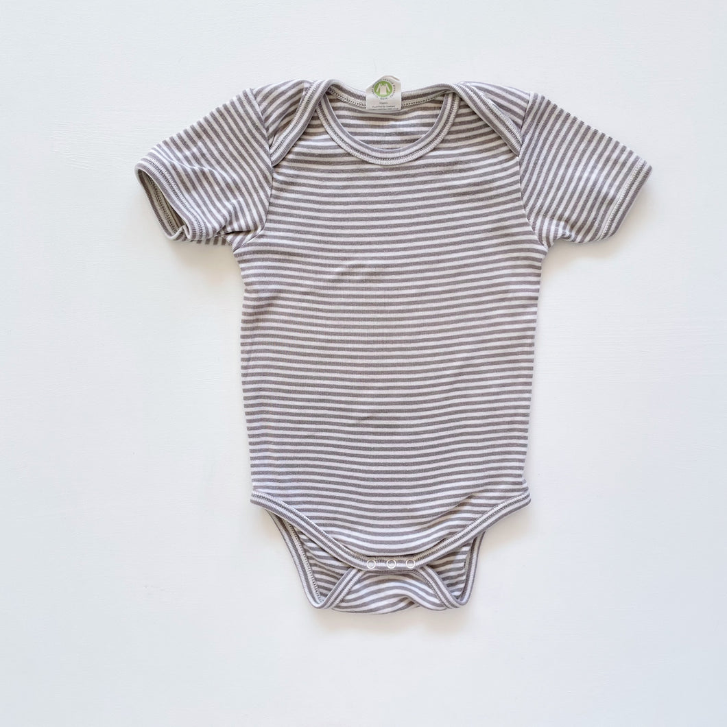 Nature Baby Organic Short Sleeve Bodysuit Stripes (6-12m)