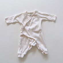 Load image into Gallery viewer, Nature Baby Organic Pointelle Kimono Onesie Cream (newborn)
