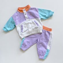 Load image into Gallery viewer, Seed 100% Cotton Track Pants + Jersey Set Colour Block (1y)

