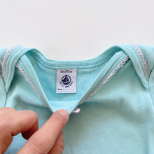 Load image into Gallery viewer, Petit Bateau S/S Bodysuit Blue (12-18m)
