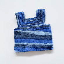Load image into Gallery viewer, Handmade Wool Cable Knit Vest Blue (0-3m)
