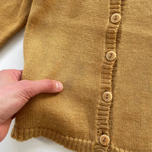 Load image into Gallery viewer, Nature Baby Merino Knit Cardigan + Beanie Mustard (2y)
