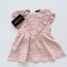 Load image into Gallery viewer, Rock Your Baby Organic Cotton Dress Red Hearts NEW (12-18m)
