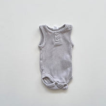 Load image into Gallery viewer, Jamie Kay Sleeveless Bodysuit Grey Rib (newborn)
