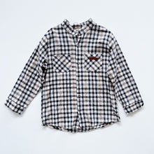 Load image into Gallery viewer, Tocoto Vintage Long Sleeve Checked Shirt | Beige, Black (6y)
