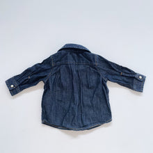 Load image into Gallery viewer, BabyGap Dark Denim Shirt L/S (3-6m)
