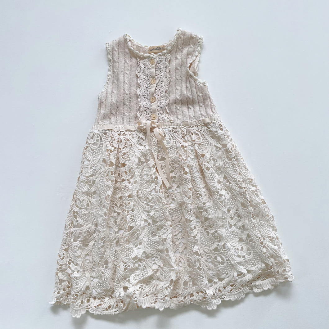 Stunning Lacey Cream Dress (6y)