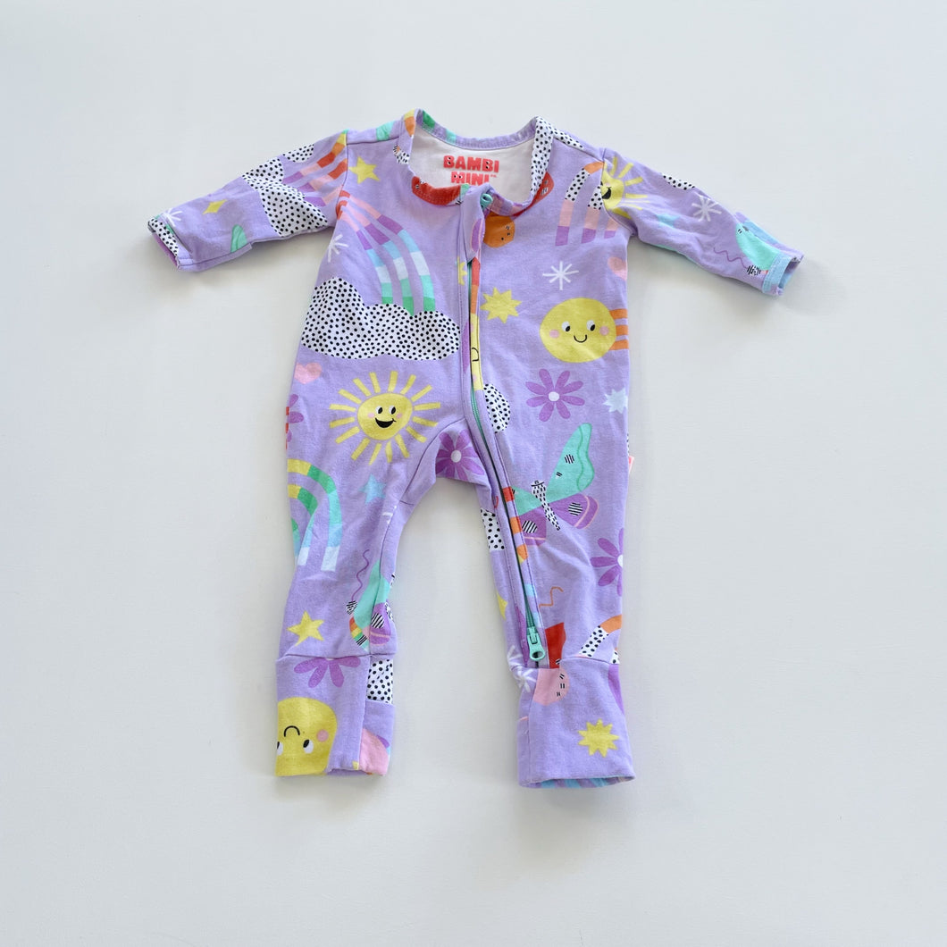 Bambi Mini Co. Organic Bright Floral All-In-One (newborn)