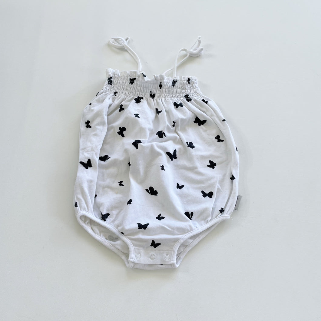 Country Road B/W Butterfly Romper (12-18m)