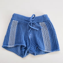 Load image into Gallery viewer, Belle &amp; Sun Organic Cotton Crochet Shorts Blue (1y)
