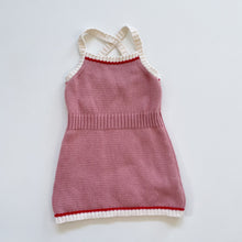 Load image into Gallery viewer, Sukou Mini Knit Dress Pink/Red/Beige (4y)
