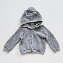 Load image into Gallery viewer, Jamie Kay Chunky Knit Cardigan Grey Hooded (2y)
