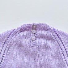 Load image into Gallery viewer, Handmade Lambswool Jersey Lilac (3-6m)
