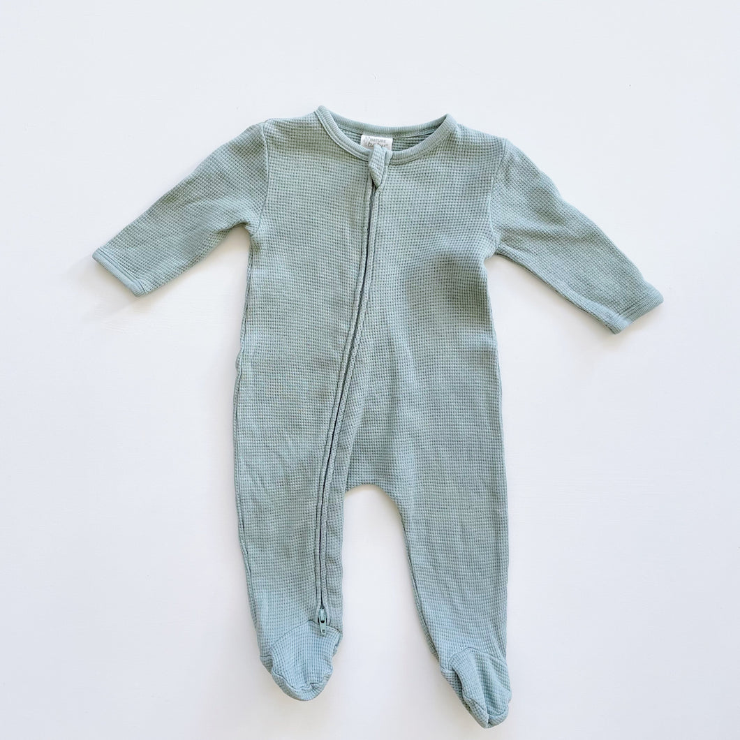 Nature Baby Organic Waffle Onesie Mint (0-3m)