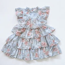 Load image into Gallery viewer, Newbie Blue Floral Tiered Dress (4y)
