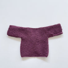 Load image into Gallery viewer, Handmade Wool Cardigan Burgundy (0-3m)
