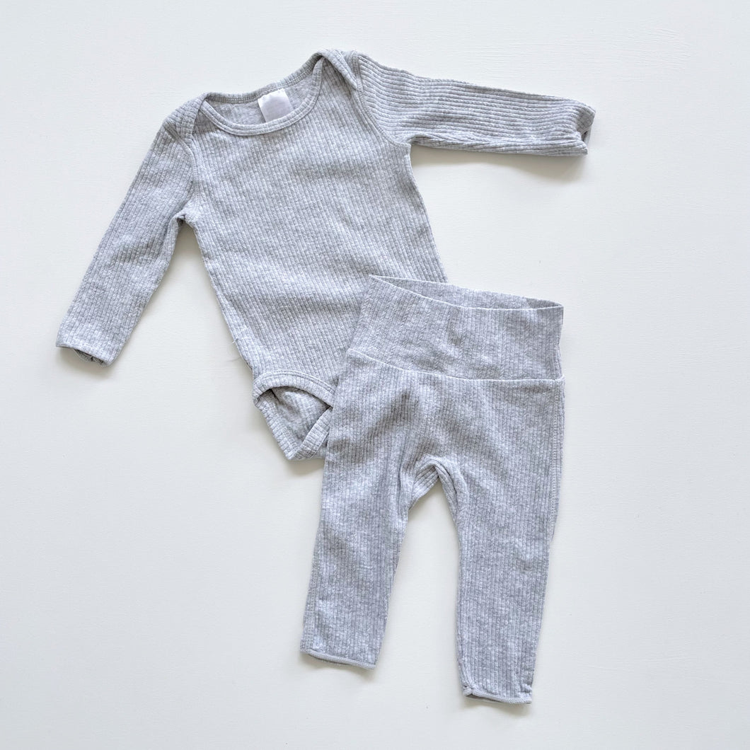 Bonds Bodysuit + Pants Bundle Grey 2x (0-3m)