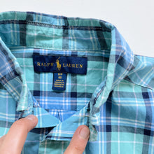 Load image into Gallery viewer, Ralph Lauren Shirt Blue / Mint Check (8y)
