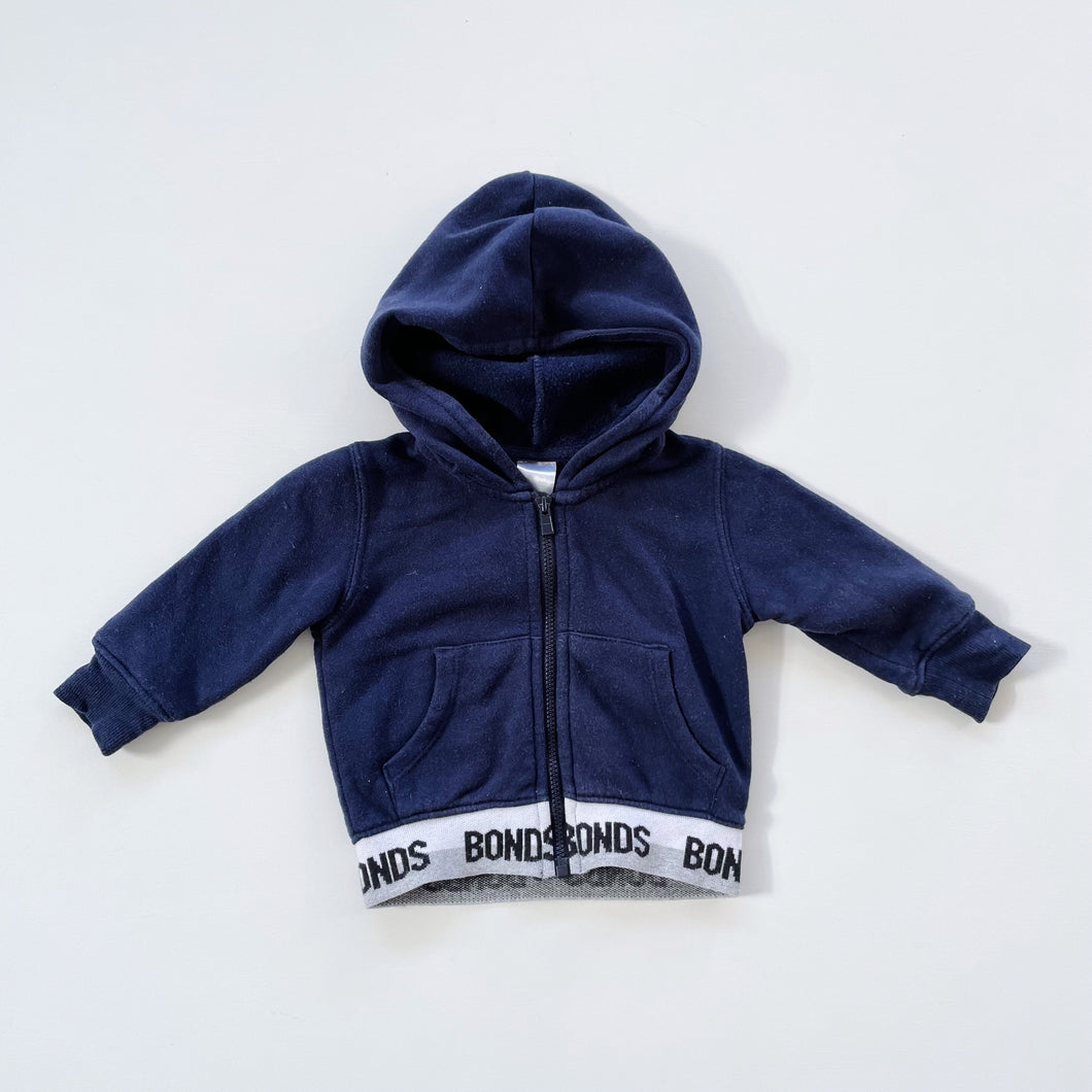 Bonds Zip-up Hoodie Navy (3-6m)