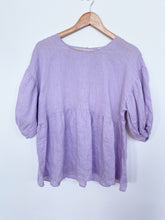 Load image into Gallery viewer, Angel Maternity Linen Top Lilac (M)
