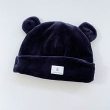 Load image into Gallery viewer, Country Road Velvet Beanie Navy (6-12m)
