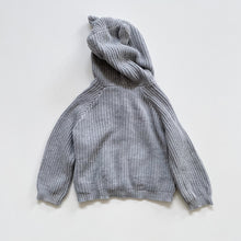 Load image into Gallery viewer, Jamie Kay Chunky Knit Cardigan Grey Hooded (2y)
