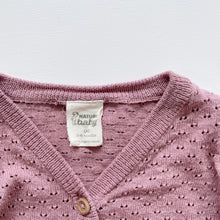 Load image into Gallery viewer, Nature Baby Organic Cardigan Berry/Blush (3-6m)
