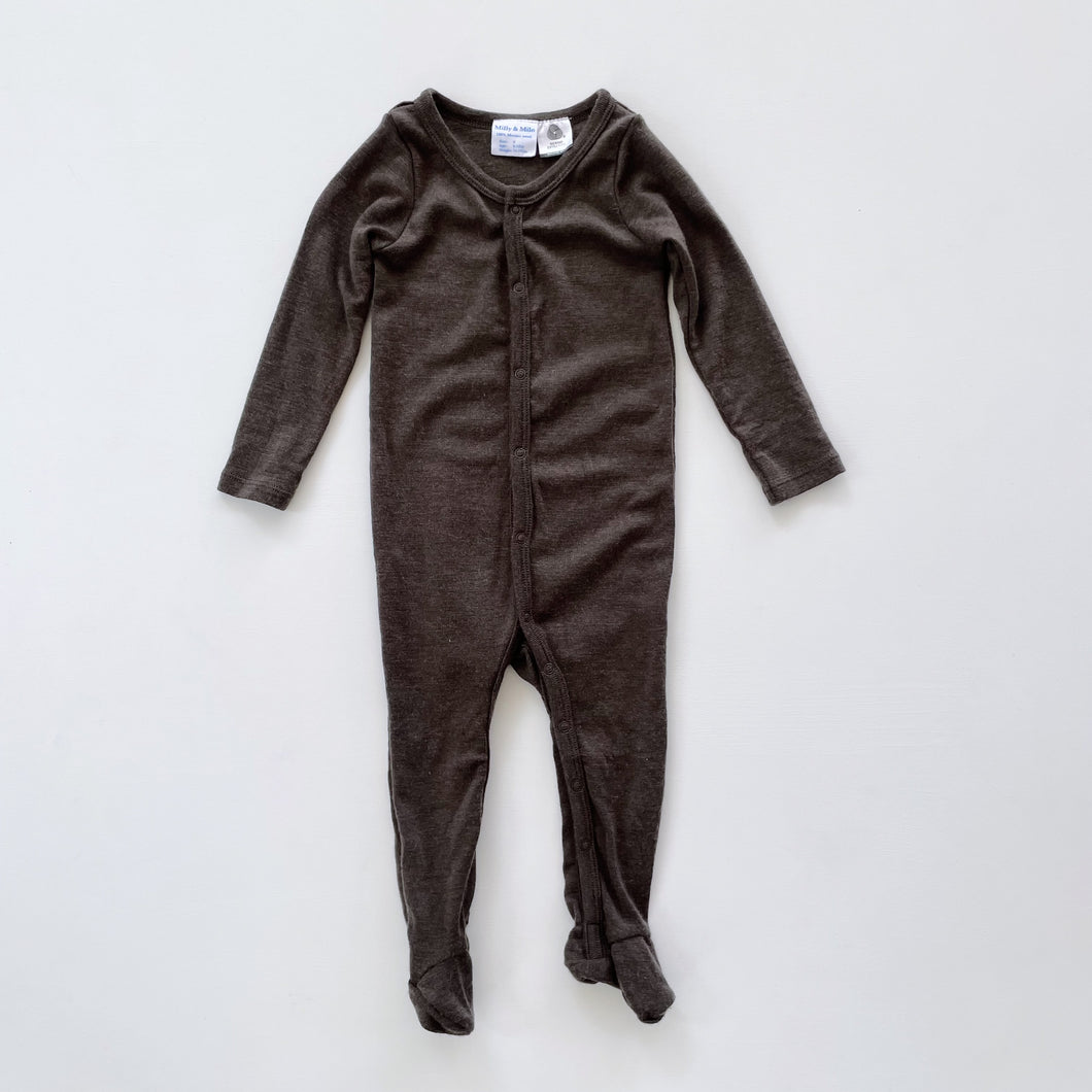 Milly & Milo Merino Onesie Dark Green NWOT (6-12m)