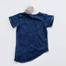 Load image into Gallery viewer, Band of Boys Just a Triangle Patch Asymmetric Tee Vintage Blue NEW (2y)
