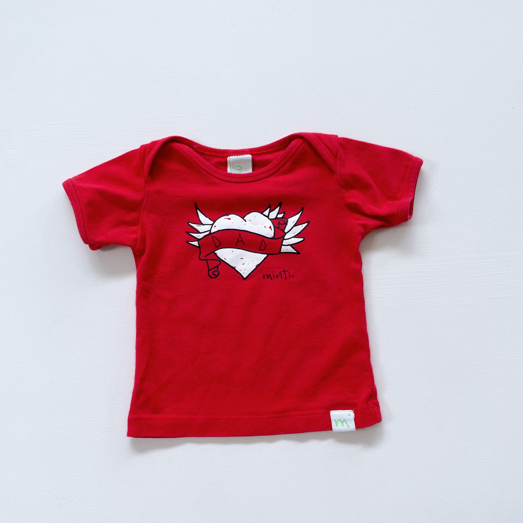 Minti DAD Red T-Shirt (6-12m)