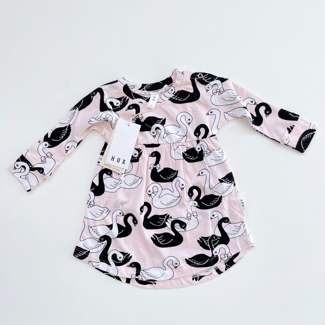 HUXBABY Swan Lake Long Sleeve Dress NEW (1y)