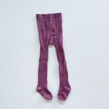 Load image into Gallery viewer, Jamie Kay Ribbed Tights Berry (1-2y)
