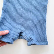 Load image into Gallery viewer, Wilson &amp; Frenchy Org Cotton Romper Blue (12-18m)
