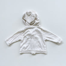 Load image into Gallery viewer, Baby Gap White/ Yellow Lightweight Cotton Hoodie (3-6m)
