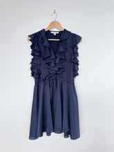 Load image into Gallery viewer, Shona Joy Cocktail Dress Frill/Navy (8/S)
