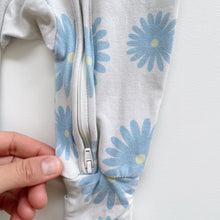 Load image into Gallery viewer, Blue Daisies All-In-One Zip Suit (0-3m)
