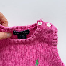 Load image into Gallery viewer, Ralph Lauren Cotton Knit Vest Pink (3-4y)
