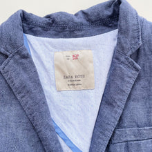 Load image into Gallery viewer, Zara Linen/Cotton Blue Blazer Jacket (9y)
