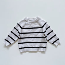 Load image into Gallery viewer, Zara Knit Jumper B/W Stripe (18-24m)
