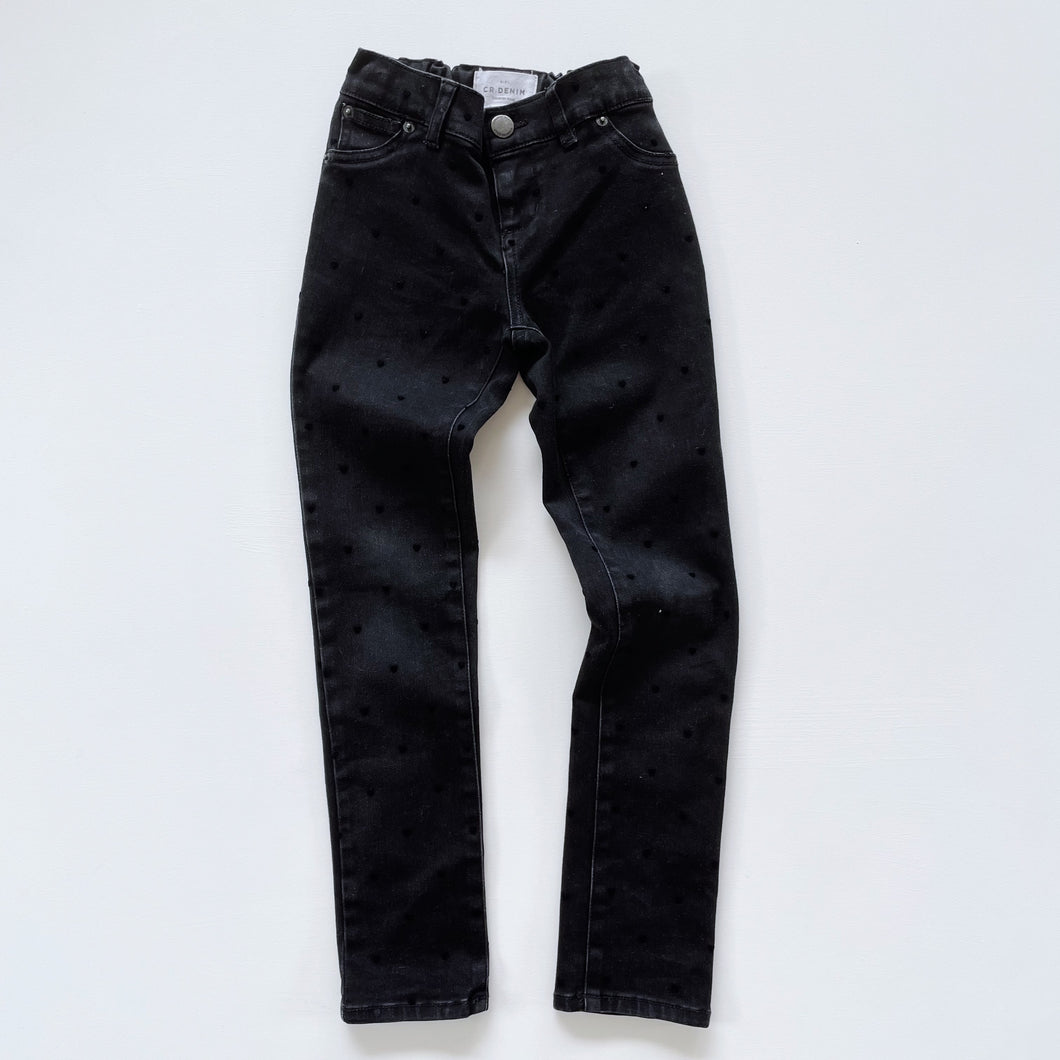 Country Road Skinny Jeans Black/Tiny Hearts (6y)